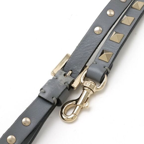 Valentino Garavani Leather Rockstud 2way Handbag Grey - Picture 5 of 7